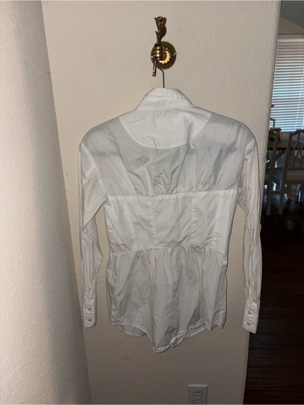 Anthropologie Maeve Crisp White Blouse with Corset - Picture 4 of 4